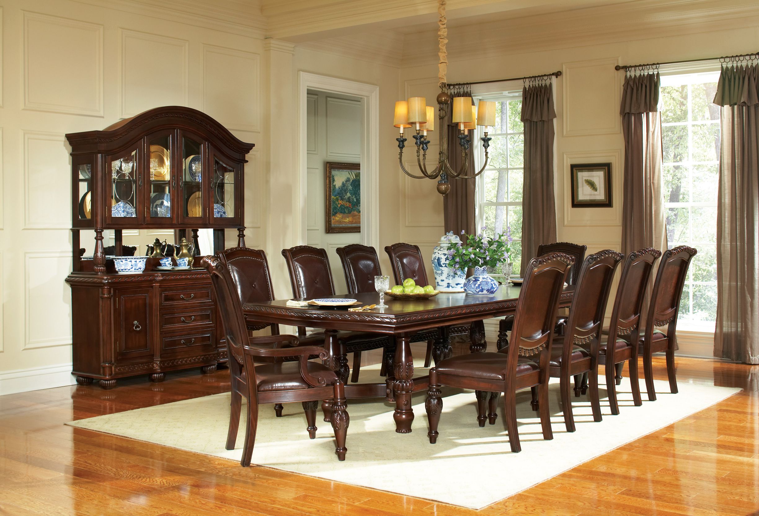 Antoinette 11 Piece Set(Table, 2 Arm Chairs & 8 Side Chairs)